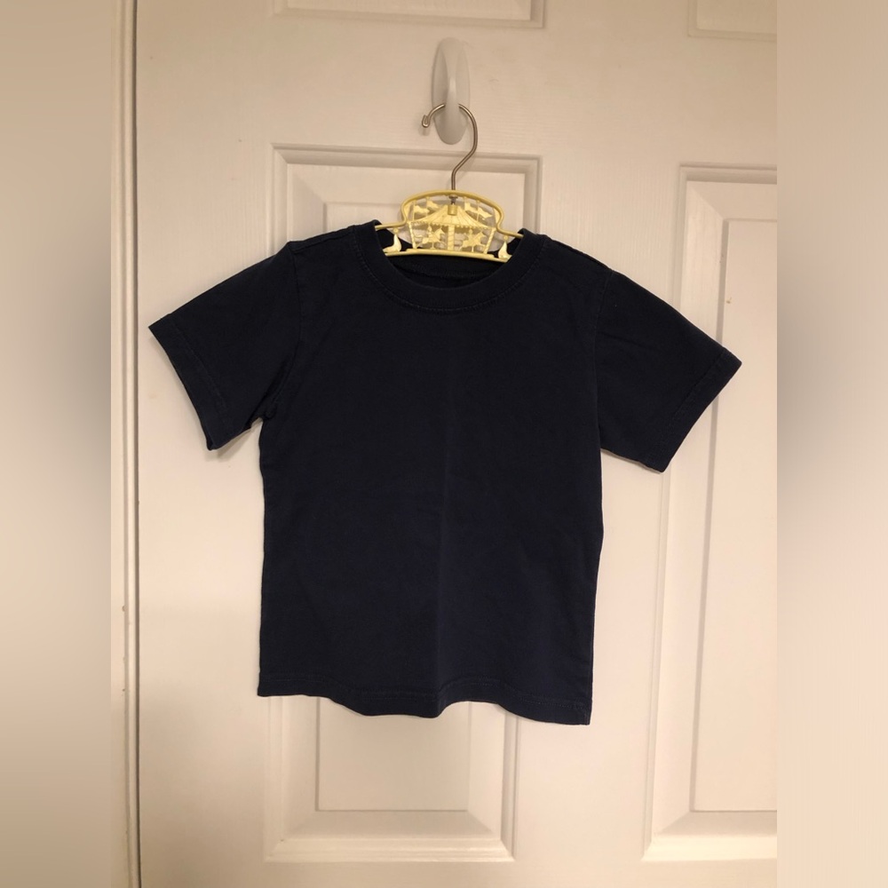 Boys navy blue plain tee shirt